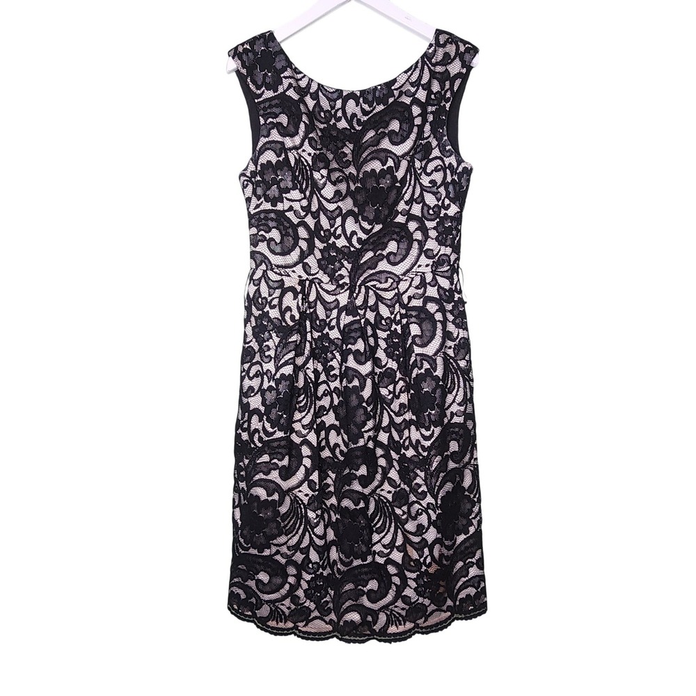 Eliza J Royal Collection Black Floral Lace Sleeveless Cocktail Dress Size‎ 4